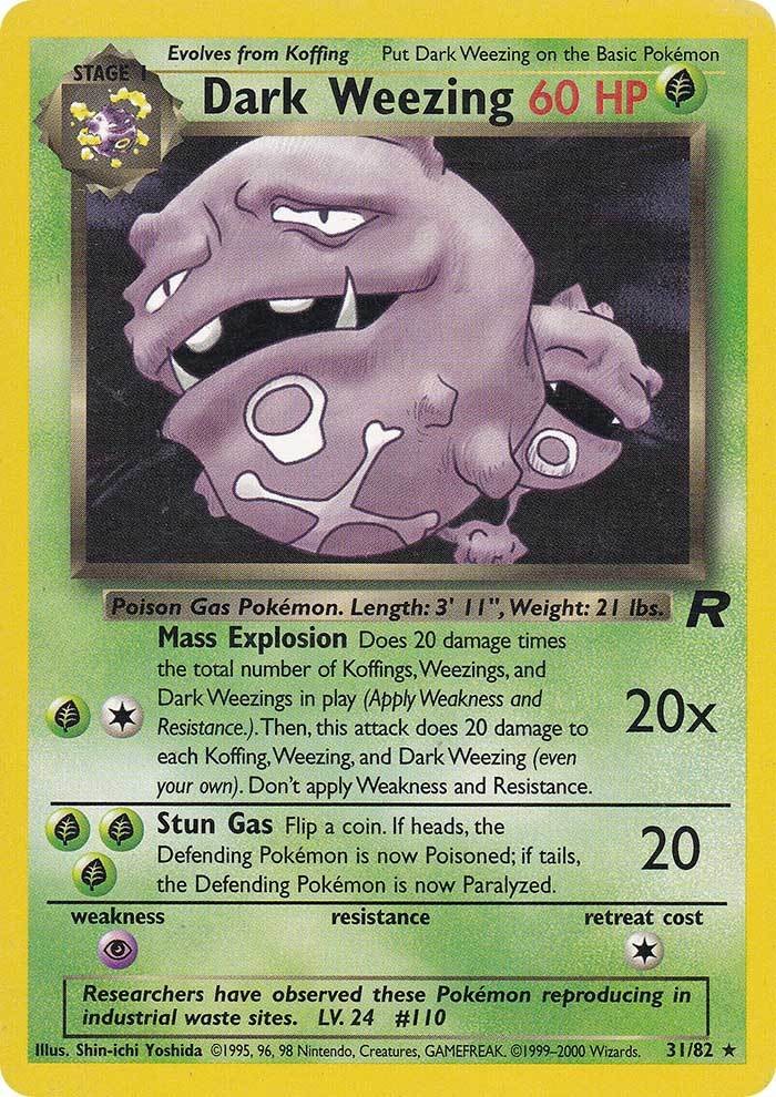 Dark Weezing (31) 031  - Unlimited Team Rocket - Rare