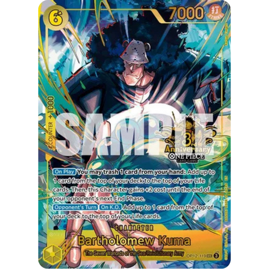 Bartholomew Kuma (Japanese Version 3rd Anniversary Set) (OP12-119) - One Piece Promotion Cards Foil