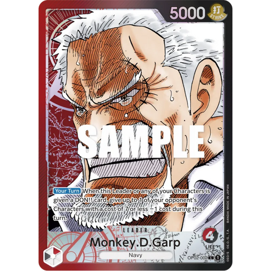 Monkey.D.Garp (002) (Alternate Art) (OP02-002) - Paramount War Foil
