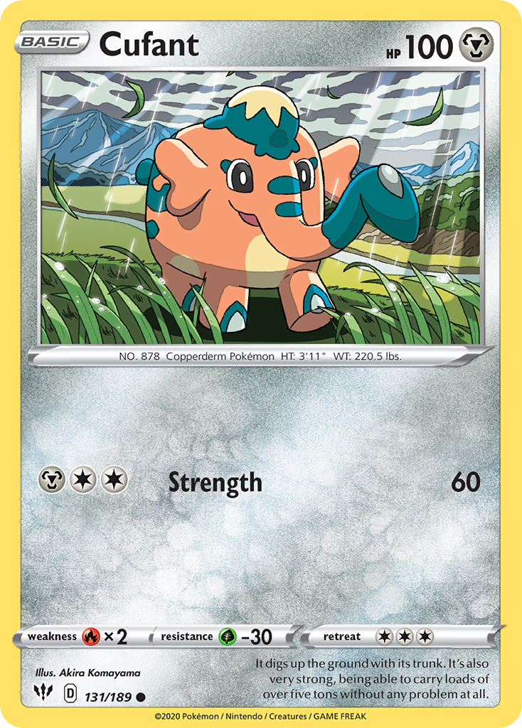 Cufant 131  SWSH03 Darkness Ablaze - Common