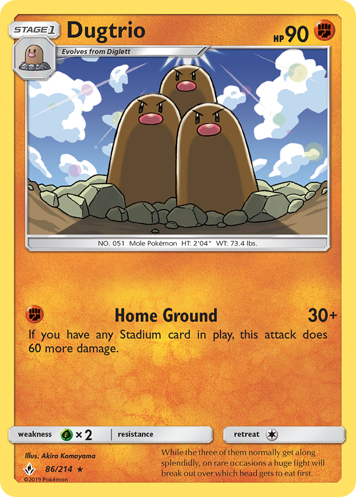 Dugtrio  SM  Unbroken Bonds - Rare