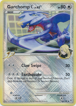 Garchomp C - 60/147 (League Promo) [Staff]/147  - Reverse Holofoil League & Championship Cards - Promo