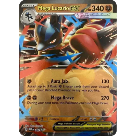 Mega Lucario ex 012  - Holofoil ME Mega Evolution Promo - Promo