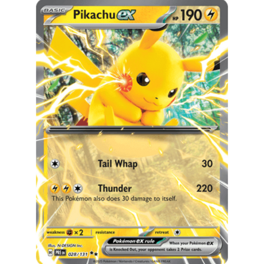 Pikachu ex 028/131  - Holofoil SV Prismatic Evolutions - Double Rare