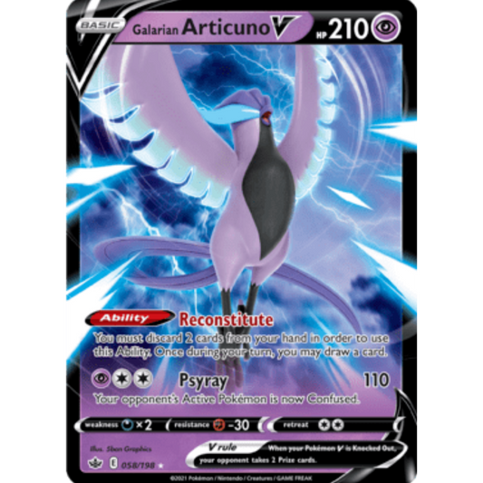 Galarian Articuno V (058/198) [Sword & Shield: Chilling Reign]