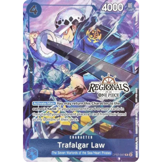 Trafalgar Law (CS 25-26 Regionals Textured Chase Promo) (OP07-047) - One Piece Promotion Cards Foil