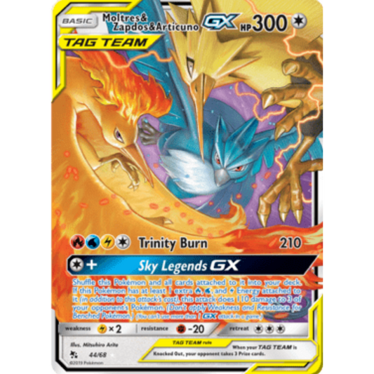 Moltres & Zapdos & Articuno GX 044/68  - Holofoil Hidden Fates - Ultra Rare