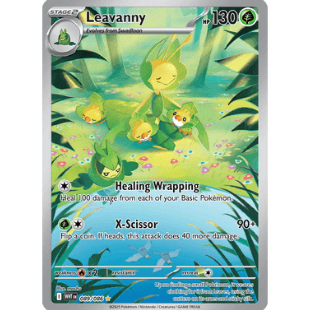 Leavanny 089/086  - Holofoil SV White Flare - Illustration Rare