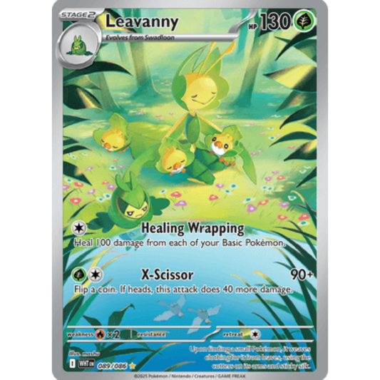 Leavanny 089/086  - Holofoil SV White Flare - Illustration Rare