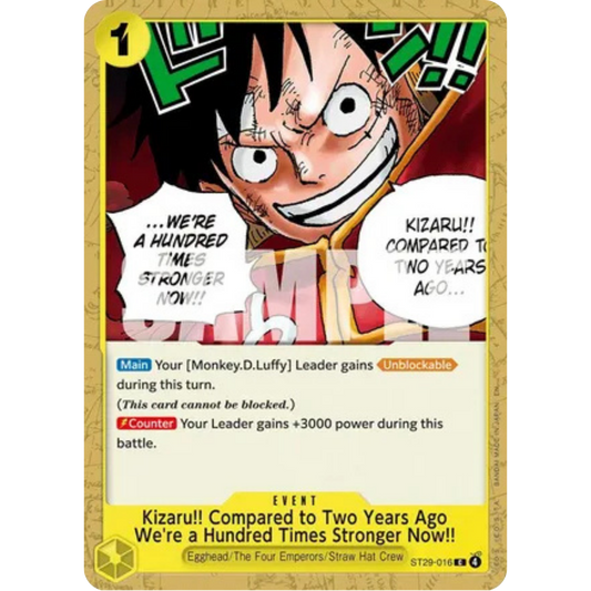 Kizaru!! Compared to Two Years Ago We're a Hundred Times Stronger Now!! (ST29-016) - Starter Deck 29: Egghead