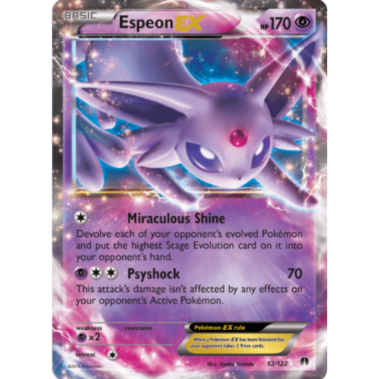Espeon EX 052/122  - Holofoil XY  BREAKpoint - Ultra Rare