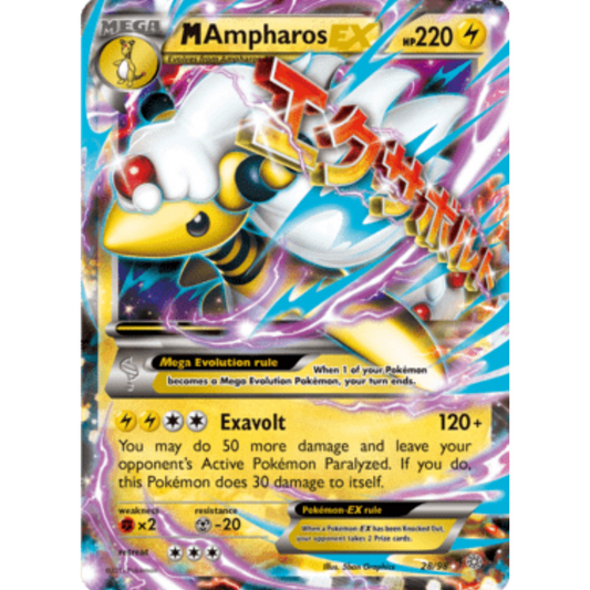 M Ampharos EX 028/98  - Holofoil XY  Ancient Origins - Ultra Rare