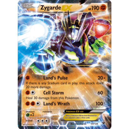 Zygarde EX 054/124  - Holofoil XY  Fates Collide - Ultra Rare