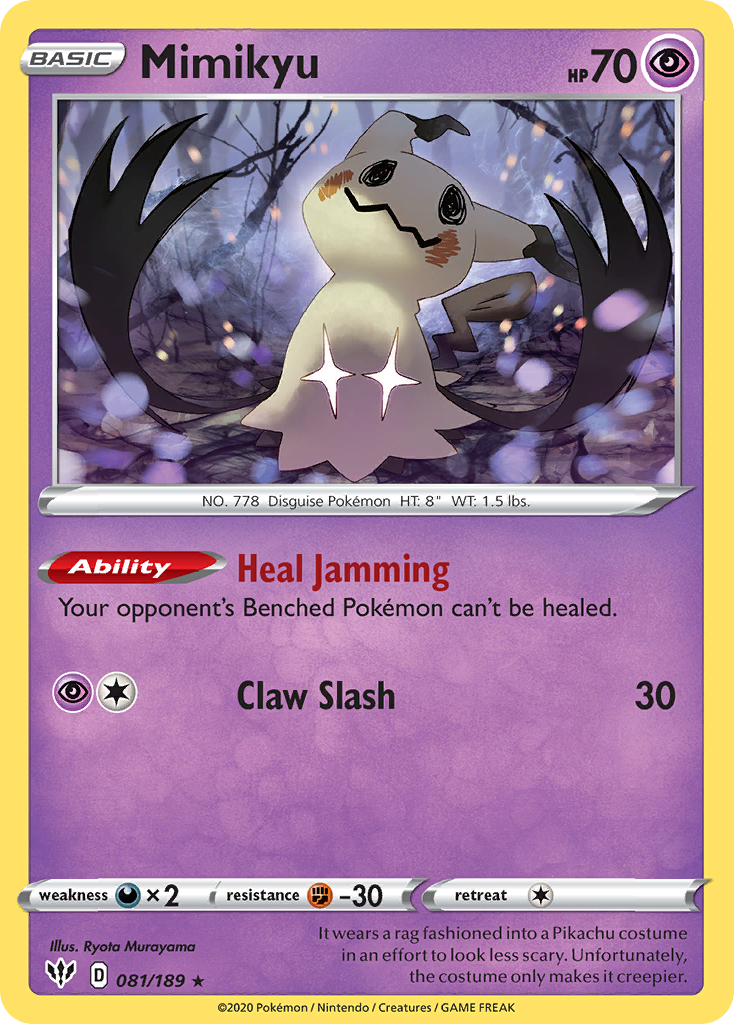 Mimikyu 081  SWSH03 Darkness Ablaze - Rare