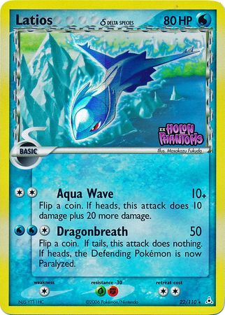 Latios (Delta Species) 022  - Reverse Holofoil Holon Phantoms - Rare