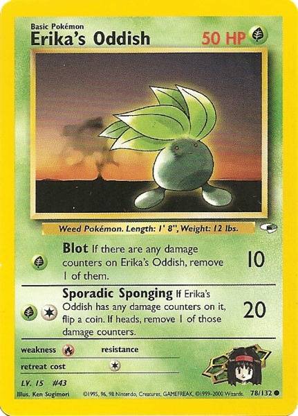 Erika's Oddish (78) 078  - Unlimited Gym Heroes - Common