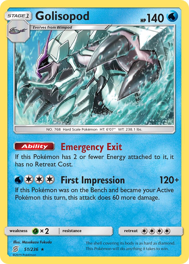 Golisopod - 51/236 (Cosmos Holo)/236  - Holofoil Blister Exclusives - Promo