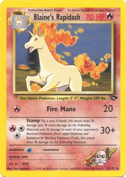 Blaine's Rapidash 033  - Unlimited Gym Challenge - Uncommon