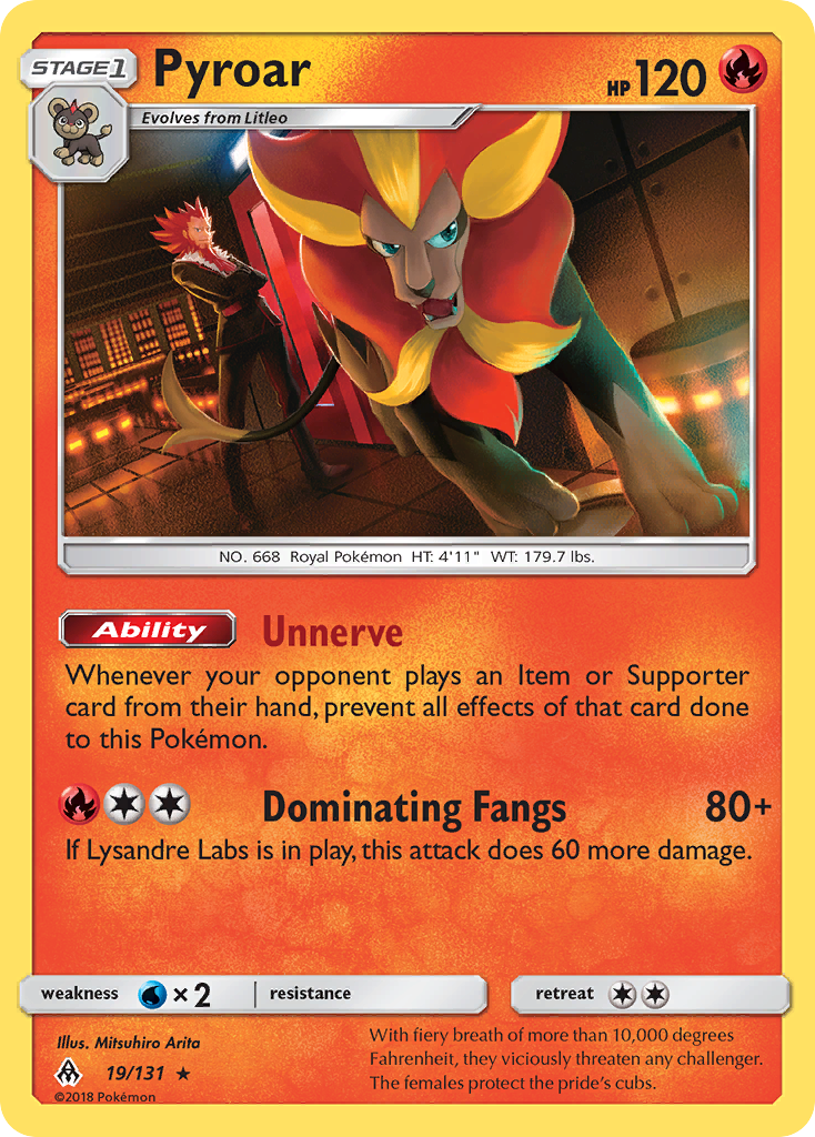 Pyroar  - Holofoil SM  Forbidden Light - Holo Rare