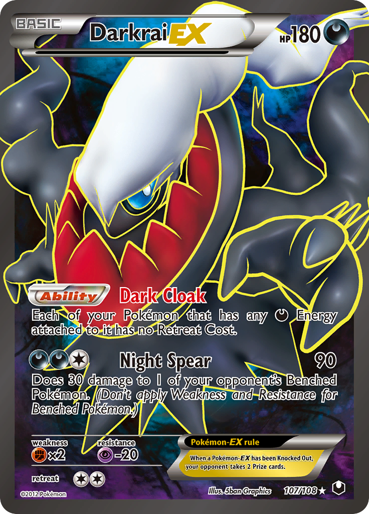 Darkrai EX (107 Full Art)  - Holofoil Dark Explorers - Ultra Rare