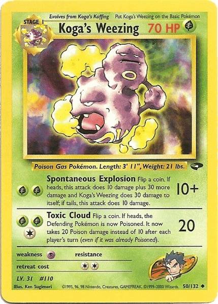 Koga's Weezing 050  - Unlimited Gym Challenge - Uncommon