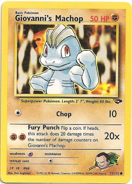 Giovanni's Machop 072  - Unlimited Gym Challenge - Common
