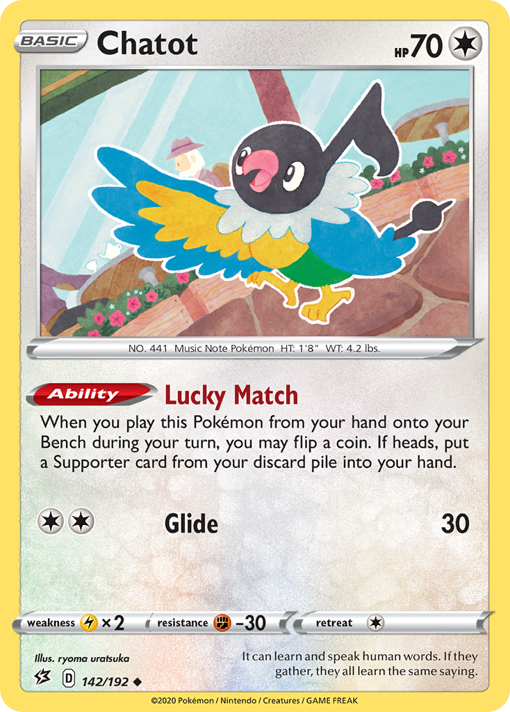 Chatot 142  SWSH02 Rebel Clash - Uncommon
