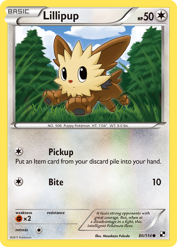 Lillipup (80)  Black and White - Common