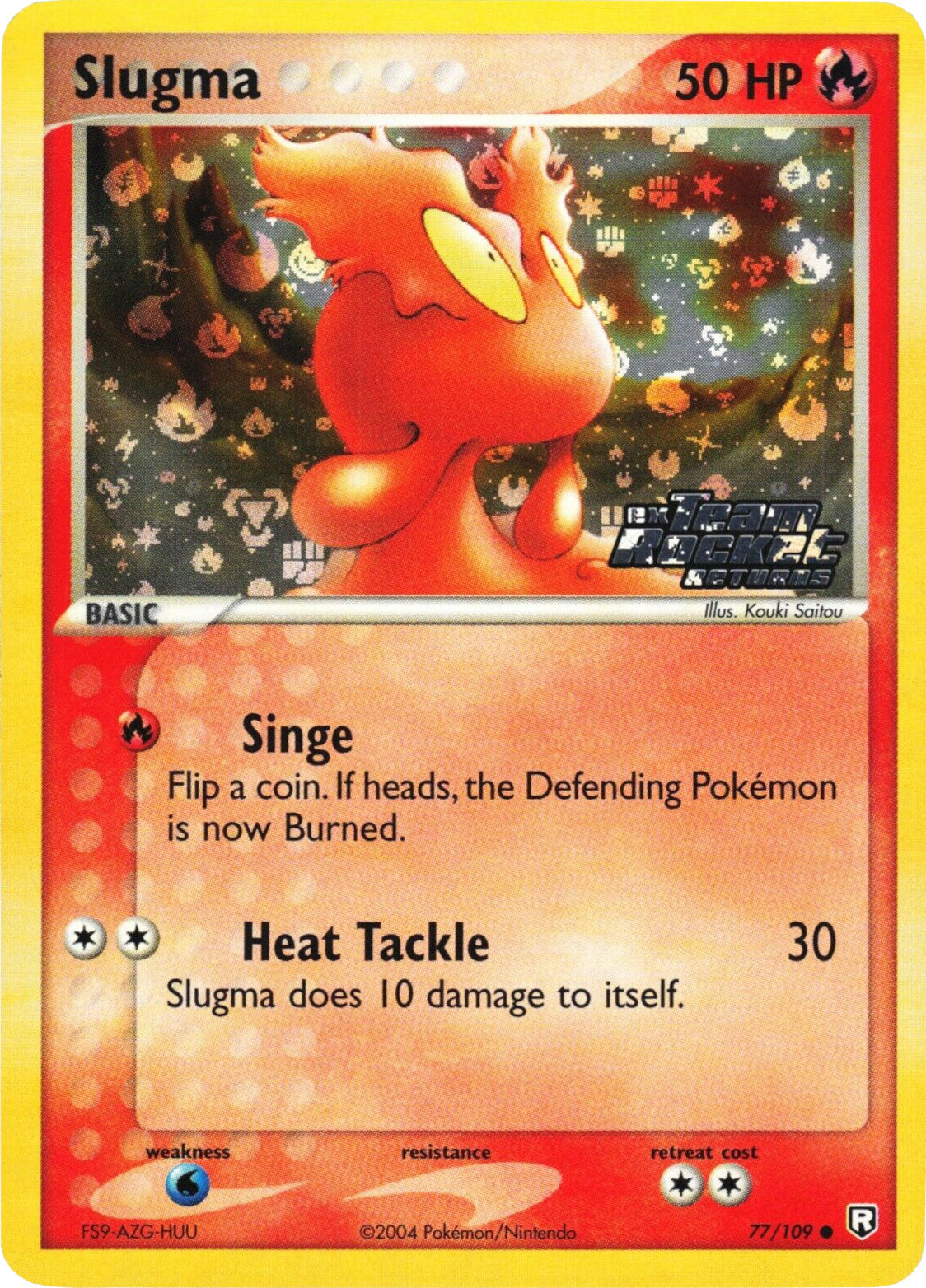 Slugma 077  - Reverse Holofoil Team Rocket Returns - Common
