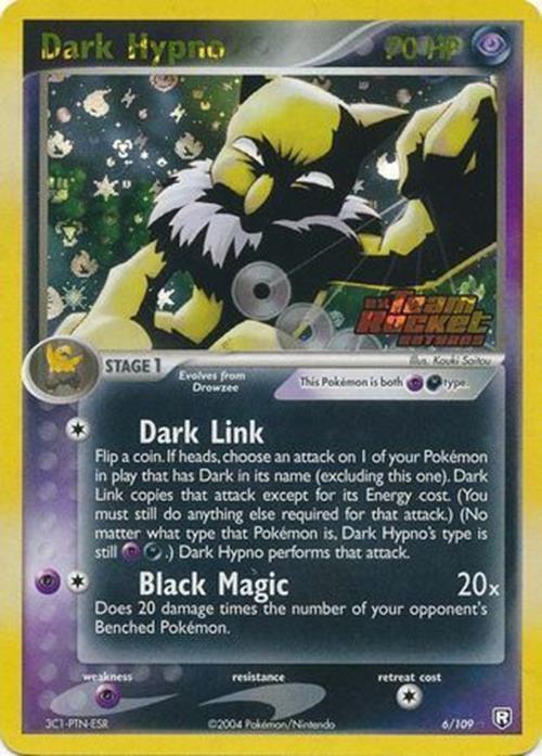 Dark Hypno 006  - Reverse Holofoil Team Rocket Returns - Holo Rare