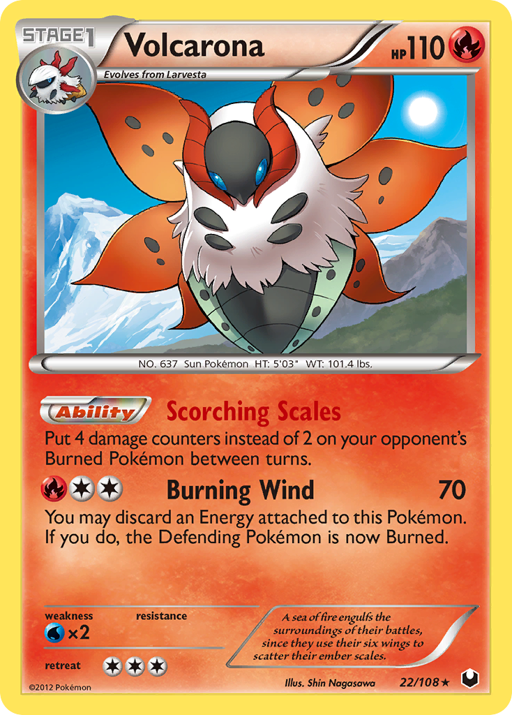 Volcarona/108  - Holofoil Dark Explorers - Holo Rare