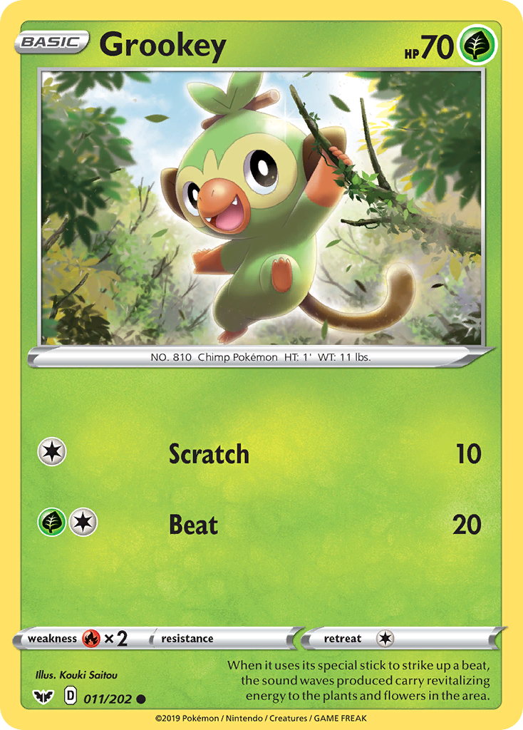 Grookey (011) 011  SWSH01 Sword & Shield Base Set - Common
