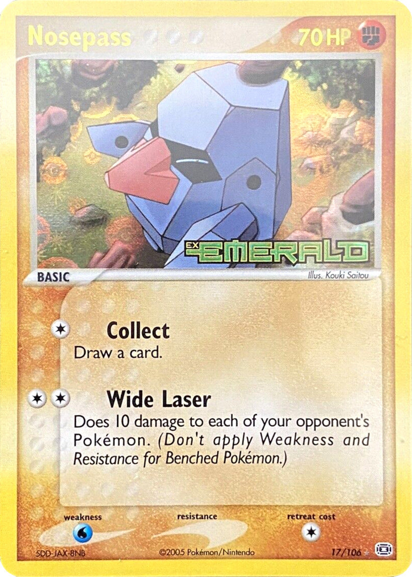 Nosepass  - Reverse Holofoil Emerald - Rare
