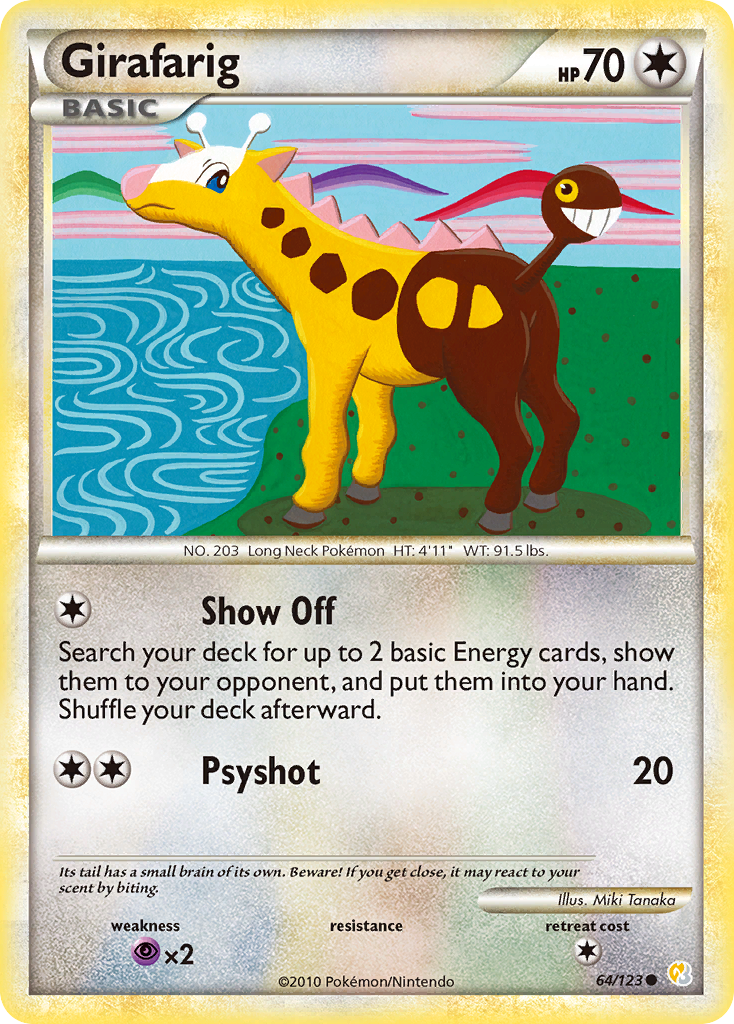 Girafarig 064  HeartGold SoulSilver - Common