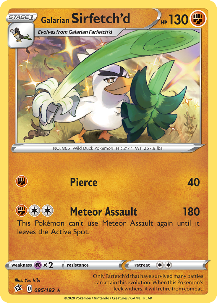 Galarian Sirfetch'd 095  - Holofoil SWSH02 Rebel Clash - Holo Rare