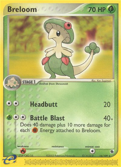 Breloom  Ruby and Sapphire - Rare