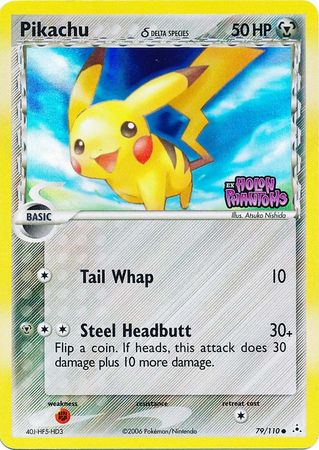 Pikachu (Delta Species) 079  - Reverse Holofoil Holon Phantoms - Common