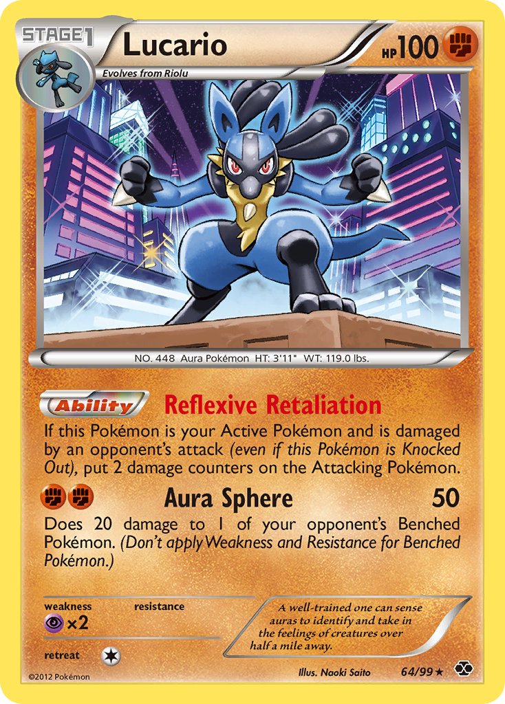 Lucario - 64/99 (Cosmos Holo)/99  - Holofoil Blister Exclusives - Promo
