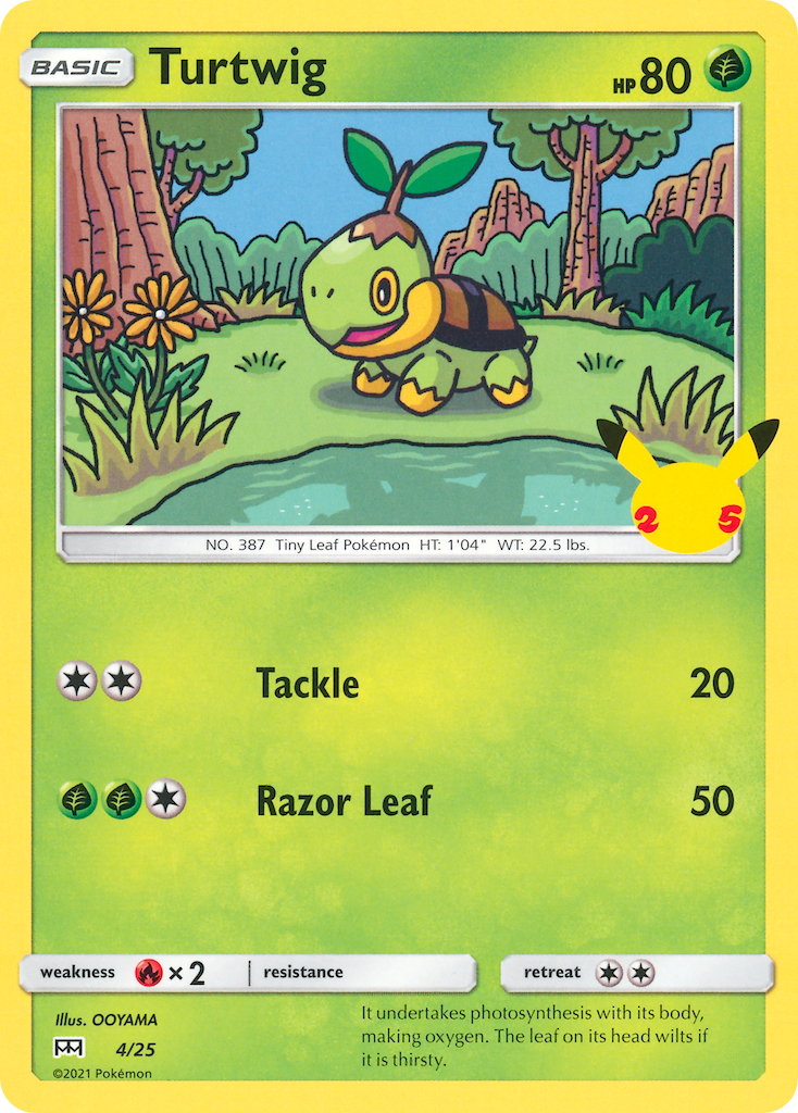 Turtwig 004/25  McDonalds 25th Anniversary Promos - Promo