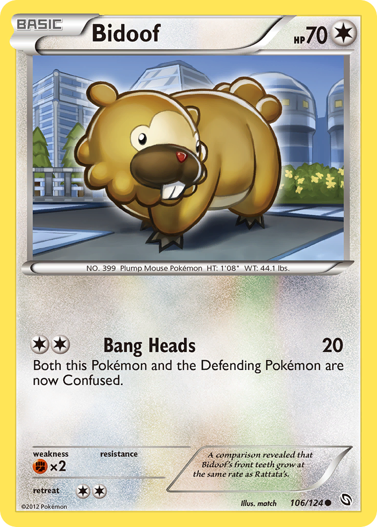 Bidoof 106/124  Dragons Exalted - Common
