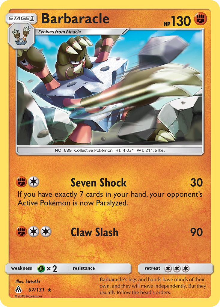 Barbaracle  SM  Forbidden Light - Rare
