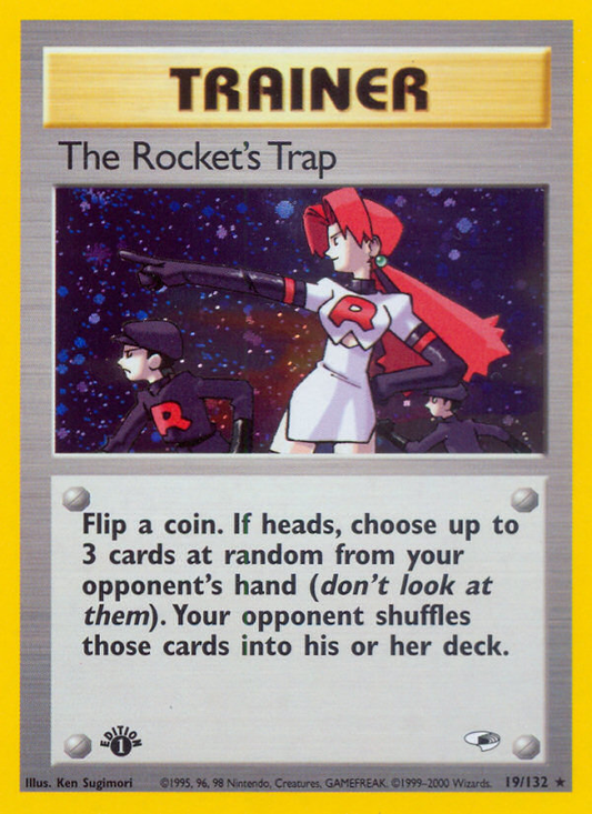 The Rocket's Trap 019  - 1st Edition Holofoil Gym Heroes - Holo Rare
