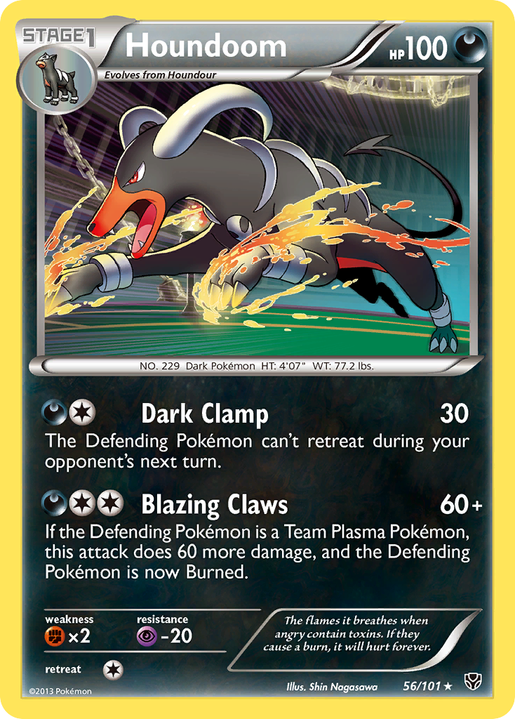 Houndoom/101  - Holofoil Plasma Blast - Holo Rare