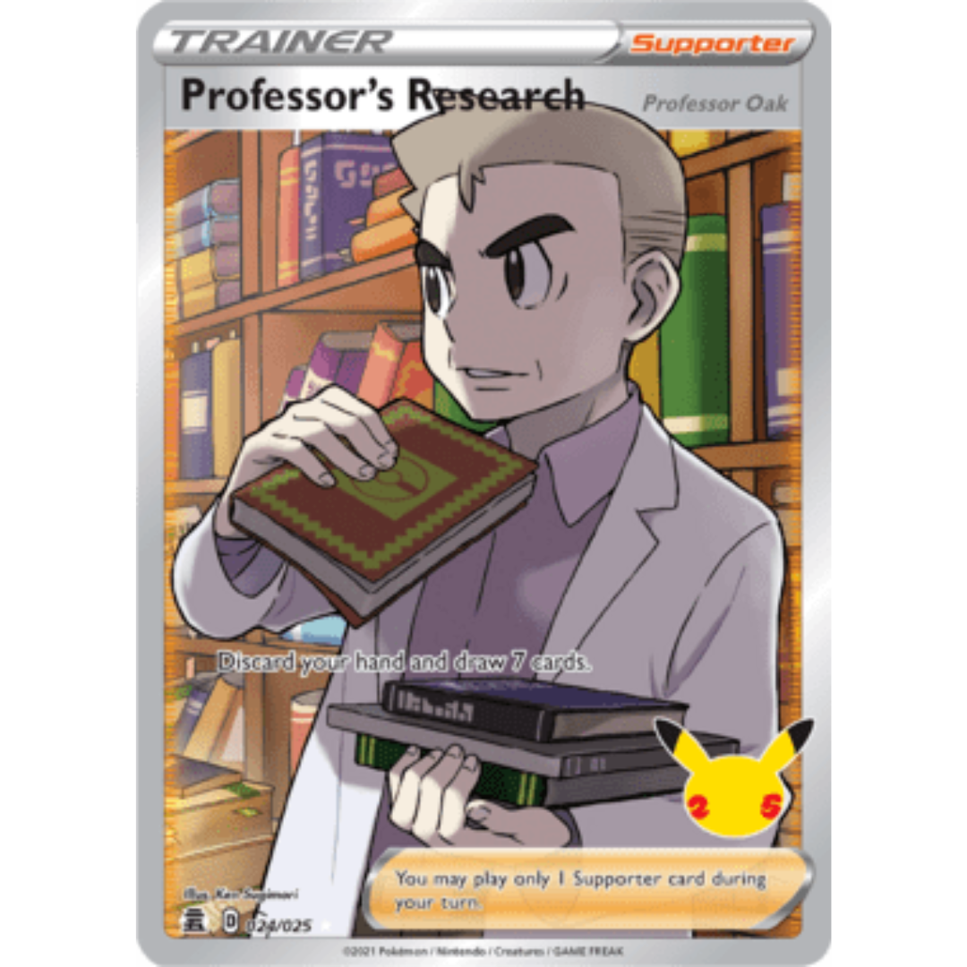 Professor's Research [Professor Oak] (Full Art) 024  - Holofoil Celebrations - Ultra Rare