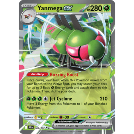Yanmega ex 003/182  - Holofoil SV10 Destined Rivals - Double Rare