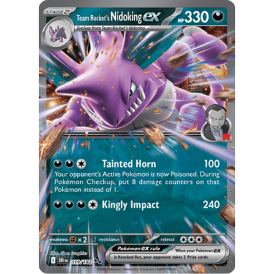 Team Rocket's Nidoking ex 119/182  - Holofoil SV10 Destined Rivals - Double Rare