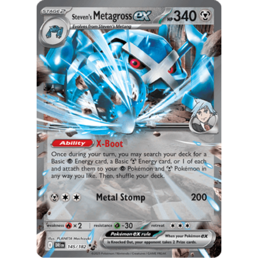 Steven's Metagross ex 145  - Holofoil SV10 Destined Rivals - Double Rare