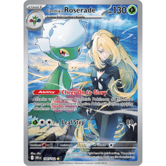 Cynthia's Roserade 184/182  - Holofoil SV10 Destined Rivals - Illustration Rare