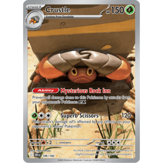 Crustle 186/182  - Holofoil SV10 Destined Rivals - Illustration Rare