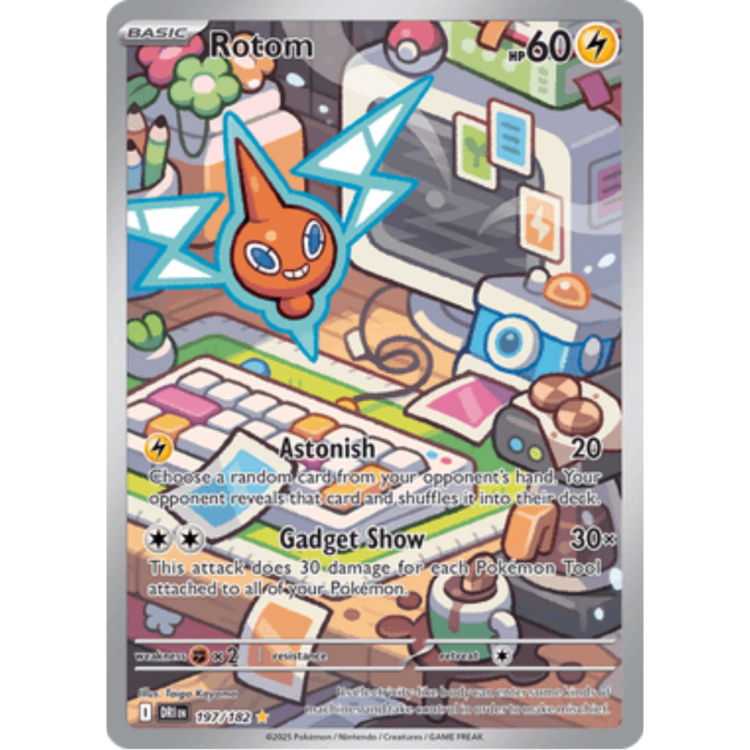 Rotom 197/182  - Holofoil SV10 Destined Rivals - Illustration Rare